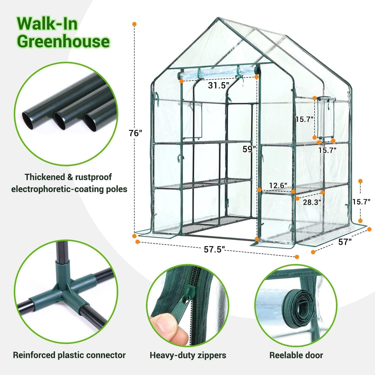 Ohuhu detachable parts enable quick setup and seasonal relocation