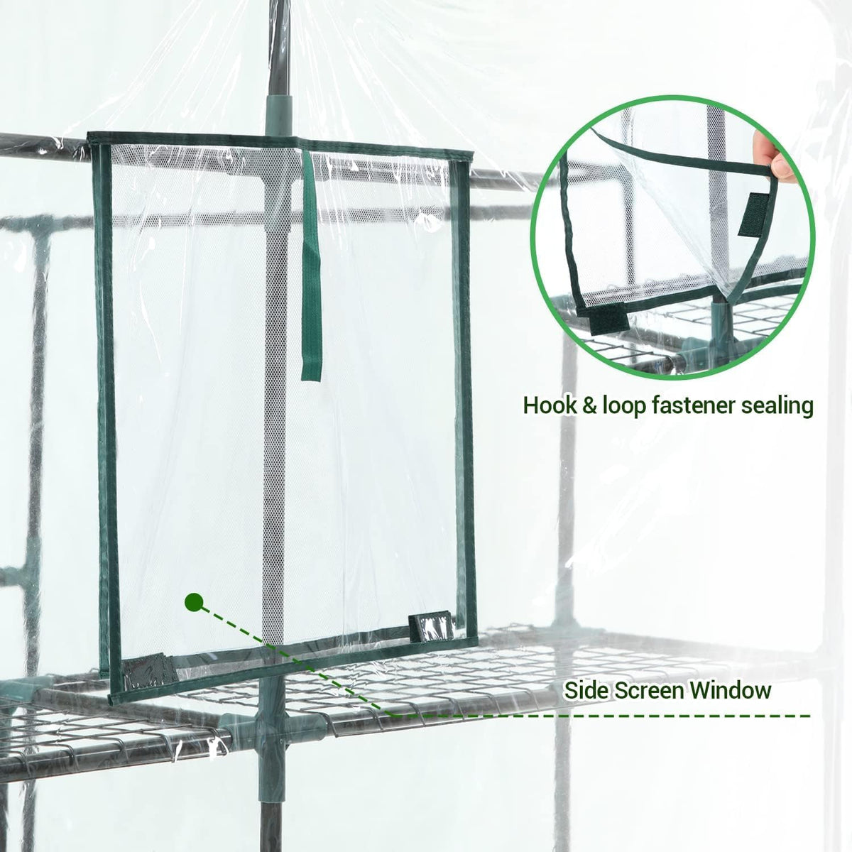 Ohuhu transparent PVC cover maximizes sunlight for healthy growth