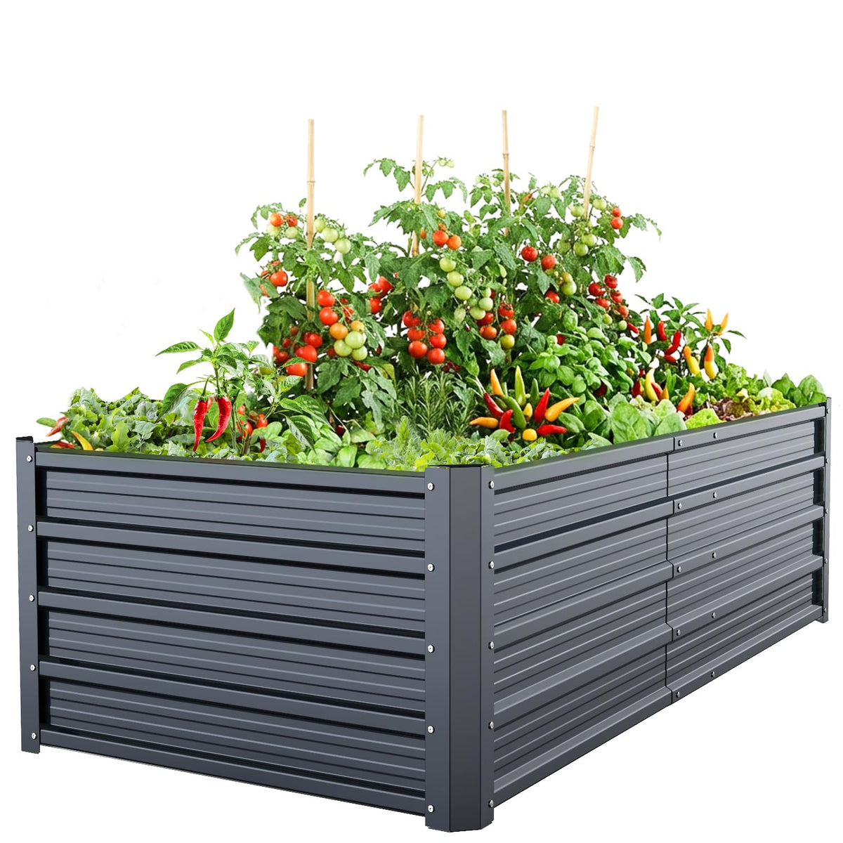 Ohuhu raised bed with open base and ample planting space.