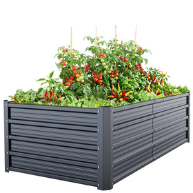 Ohuhu raised bed with open base and ample planting space.