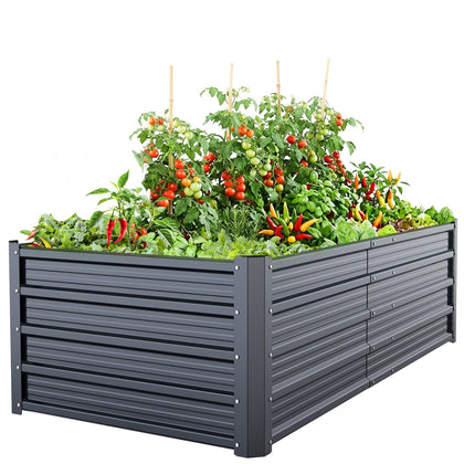 Ohuhu raised bed with open base and ample planting space.