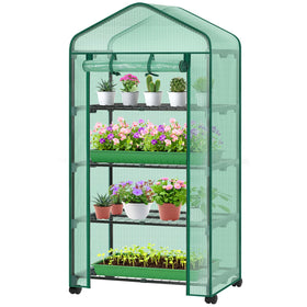 Ohuhu small greenhouse with wheels enables easy mobility for sun exposure.