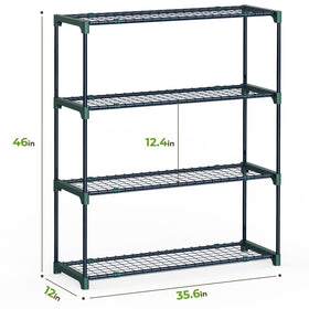 Ohuhu walk-in greenhouse-compatible storage unit in a greenhouse corner