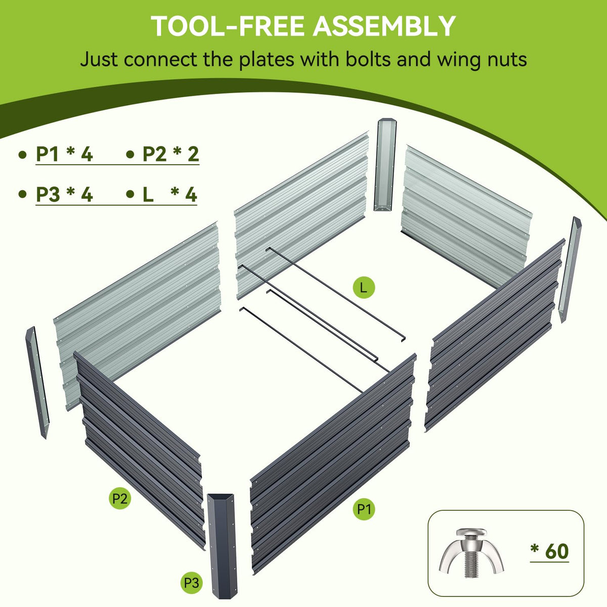 Ohuhu weather-resistant metal bed designed for year-round outdoor use.