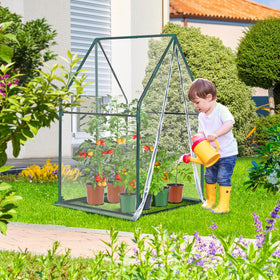 Ohuhu zippered door enables easy ventilation for seedling care.