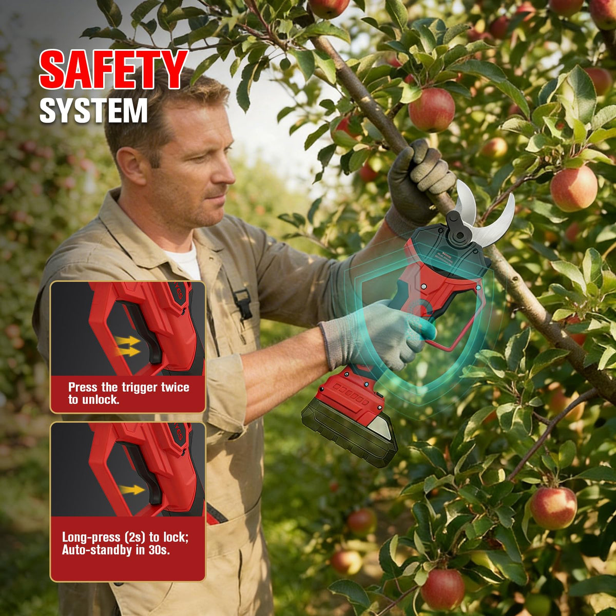 ohyes pruning shears compatible with Milwaukee 18V batteries for flexible power