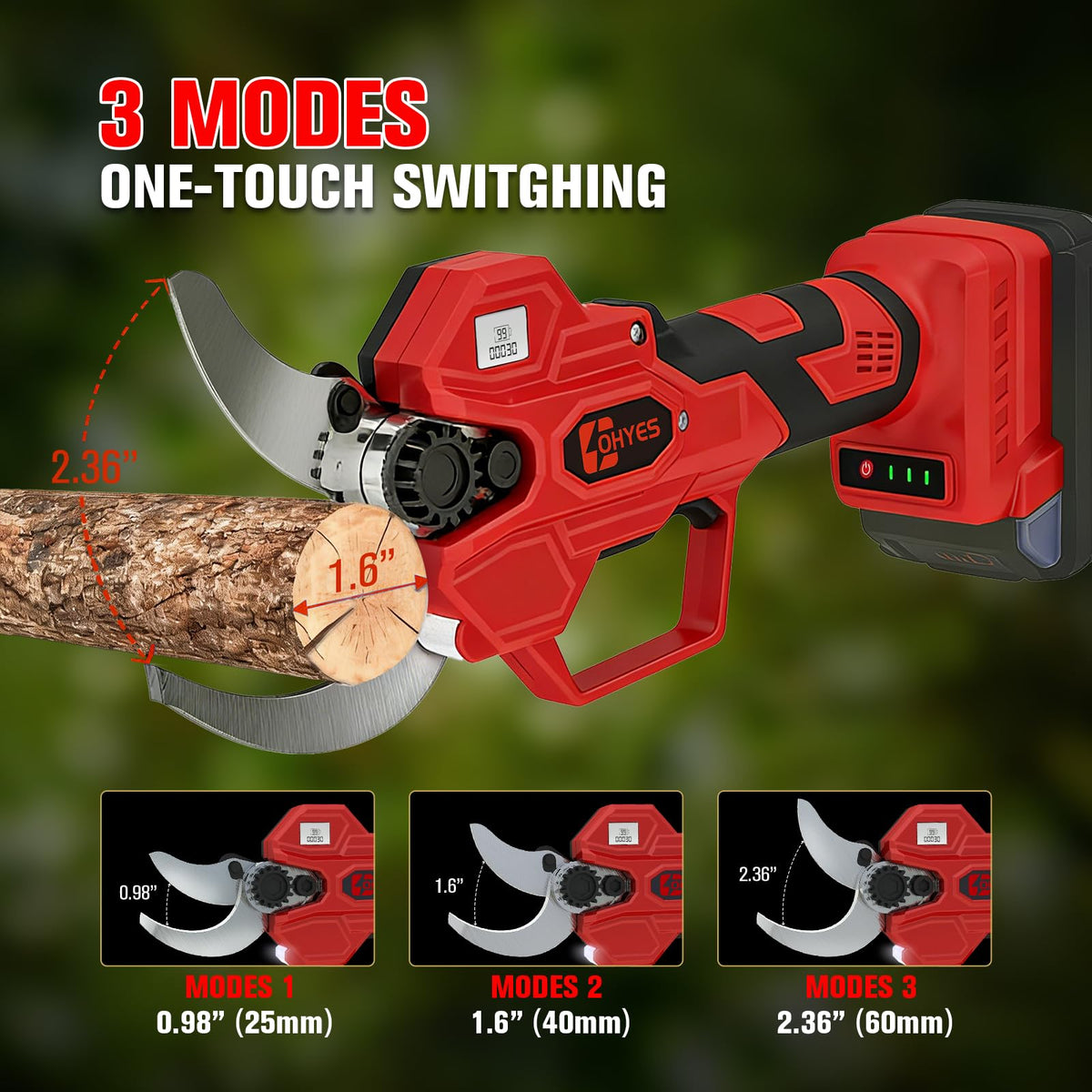 ohyes pruning shears ergonomic safety switch reduces fatigue