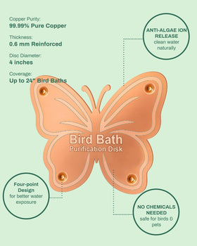 OICEME fits most bird baths, fountains, and nectar feeders.