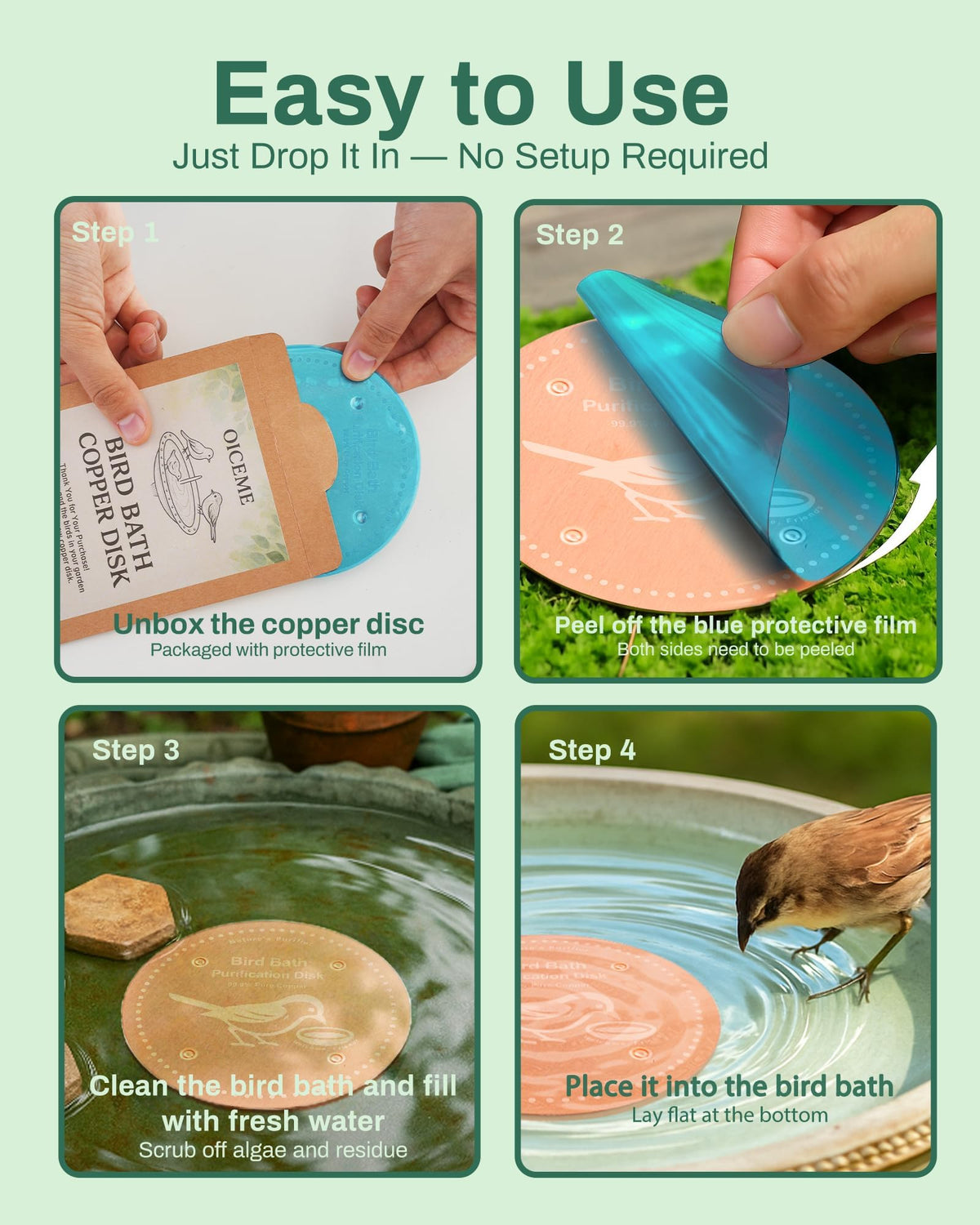 OICEME all-season-use-winter-summer supports year-round backyard bird visits