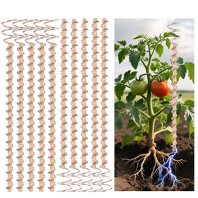 Oiexgu 12-inch electroculture stake in garden promotes vitality and growth