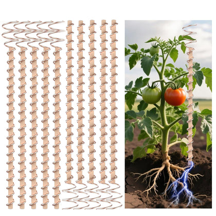 Oiexgu 12-inch electroculture stake in garden promotes vitality and growth