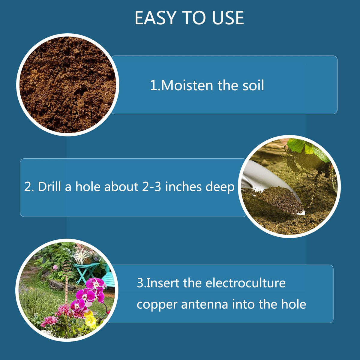 Oiexgu stake setup near plants supports beginner-friendly garden boosts