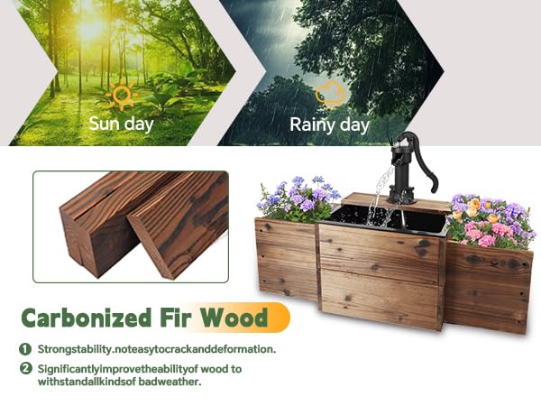 OIPRTGFJ flower box feature enhances natural decor and greenery
