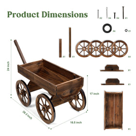 OIPRTGFJ wheelbarrow-style planter fits small patios and terraces