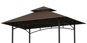 OIPUNSHLE 5x8 grill gazebo replacement canopy top provides shade and weather protection.