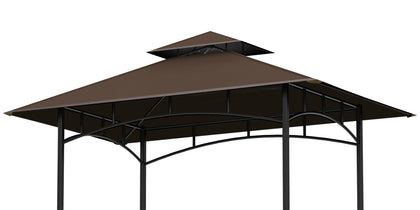OIPUNSHLE 5x8 grill gazebo replacement canopy top provides shade and weather protection.