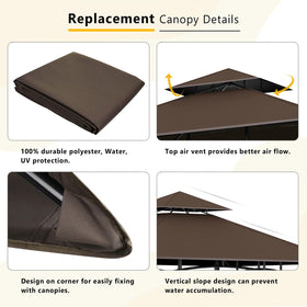 OIPUNSHLE corner-pocket design helps achieve a secure fit on the grill gazebo.
