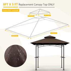 OIPUNSHLE double-tier vented canopy promotes airflow for cooler cooking spaces.