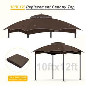 OIPUNSHLE canopy top rear view, double-layer for stability