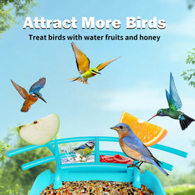 OIRHNL bird feeder with water bowl supports bird hydration.