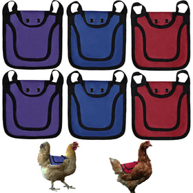 OIUXIMT chicken saddle shown for back protection on a hen