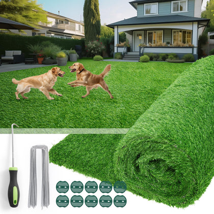 Oiyeefo artificial turf with drainage holes keeps outdoor areas dry after rain