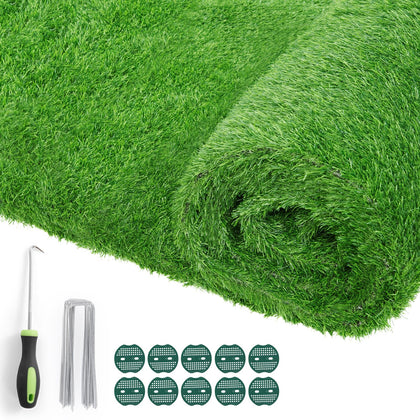 Oiyeefo artificial turf outdoor 3x5ft on patio, a durable, weatherproof lawn option.
