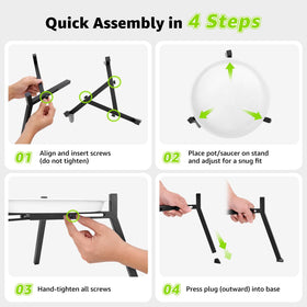 Oiyeefo easy assembly plant stand with tool-free setup in minutes.