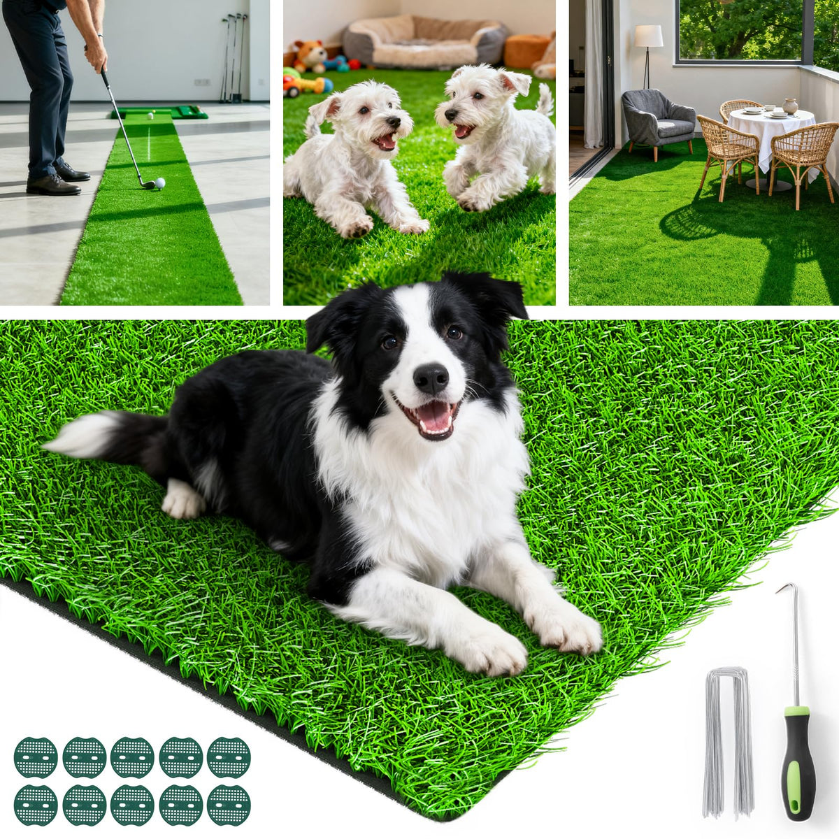 Oiyeefo low-maintenance turf saves time while staying green.