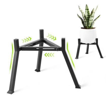 Oiyeefo metal plant stand for indoor or outdoor use, stable display for pots.