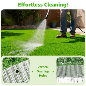 Oiyeefo realistic artificial grass look enhances outdoor spaces with natural appeal.