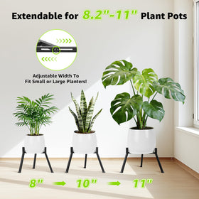 Oiyeefo triangular-stability plant stand provides solid support for heavy pots.