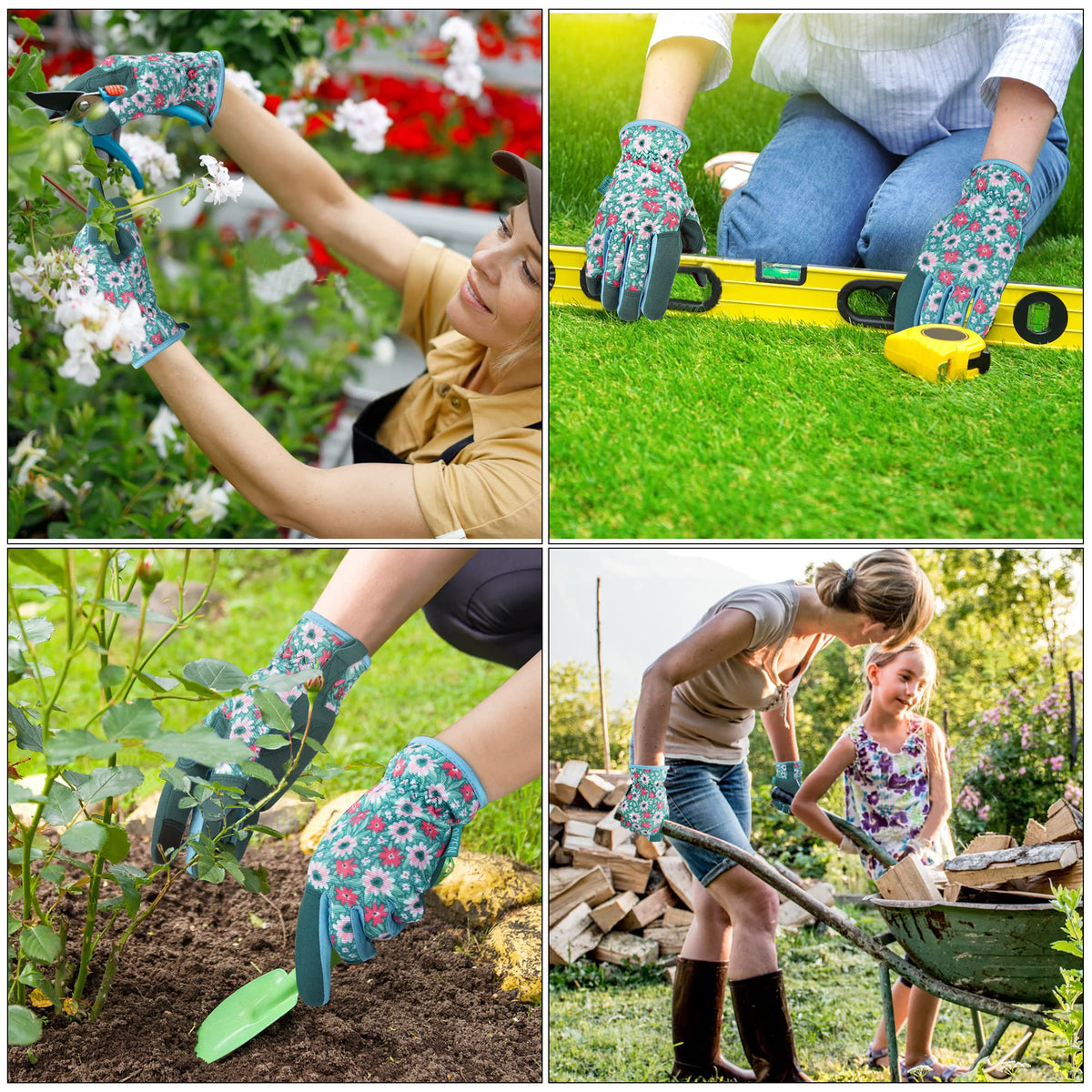 OIZEN gardening gloves are machine washable for easy cleaning