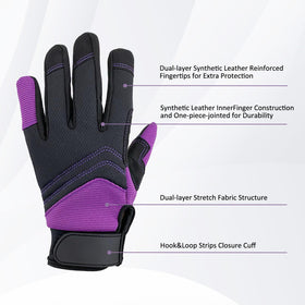 Stretch-back spandex enhances flexibility and comfort during long gardening sessions.