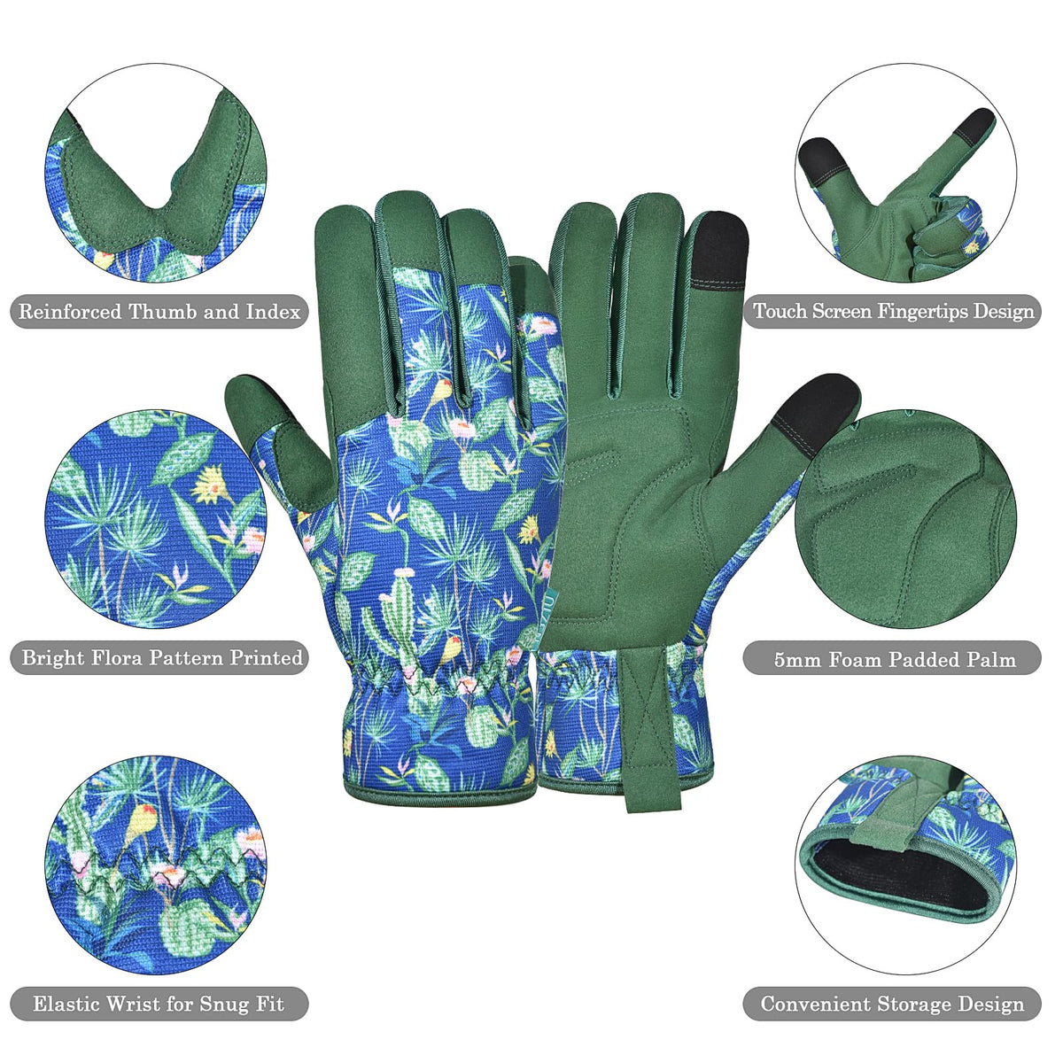 OIZEN gloves with touch screen fingertips to use devices without removing gloves.
