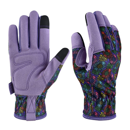 OIZEN gardening gloves for women and men with touchscreen fingertips.