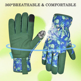 OIZEN gloves reinforce fingers and seams for durable gardening wear.