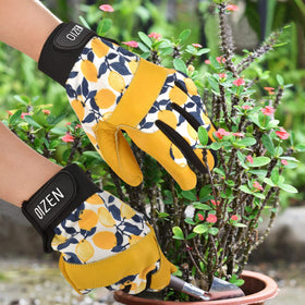 OIZEN gloves touchscreen compatibility enables phone use while gardening