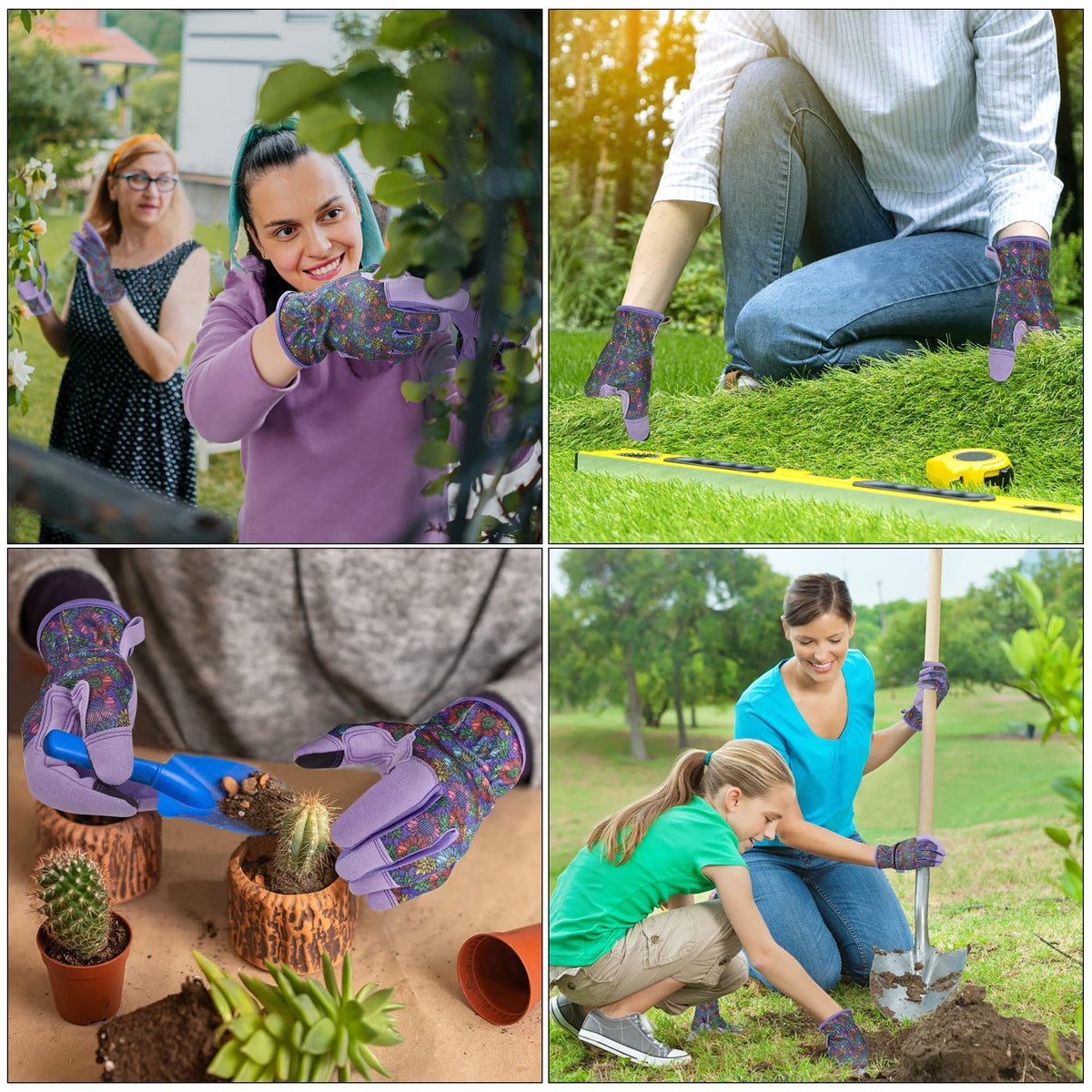OIZEN machine-washable gardening gloves for easy cleanup.