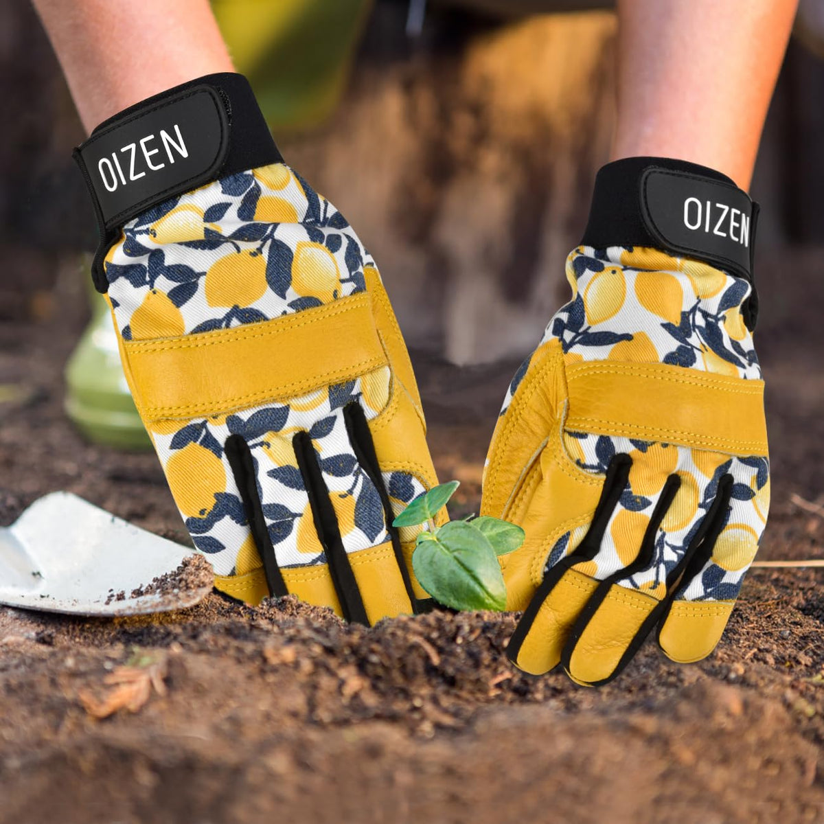 OIZEN padded palm and fingertips provide extra protection during pruning