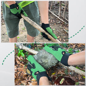 OIZEN size range gardening gloves from S to XL for most hands.
