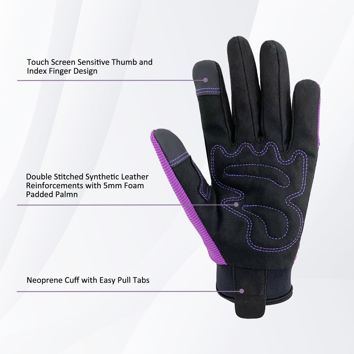 OIZEN thorn-proof gloves reinforced fingertips for handling branches and tools.