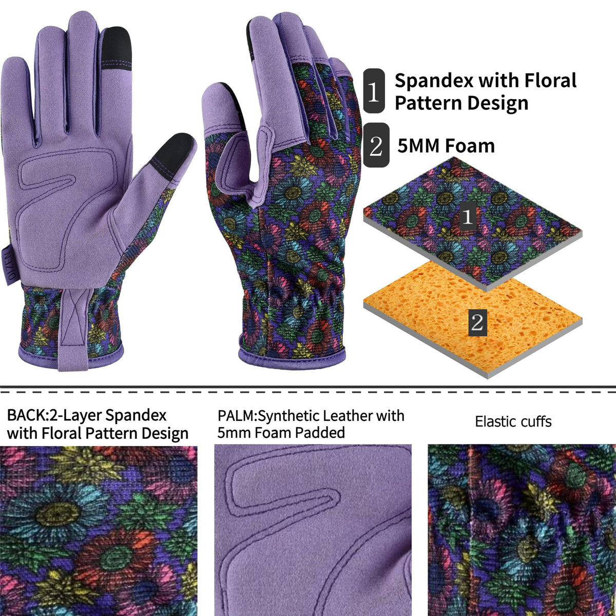 OIZEN glove thumb and index touchscreen-compatible for on-the-go tasks.
