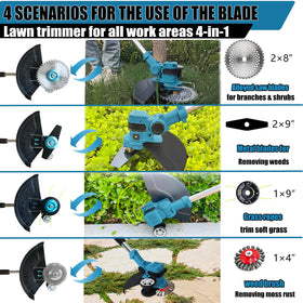 OJFAON metal blades in 9-inch size ready for tall grass and nettles