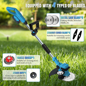 OJFAON weed brush clears moss from stone pavers outdoors
