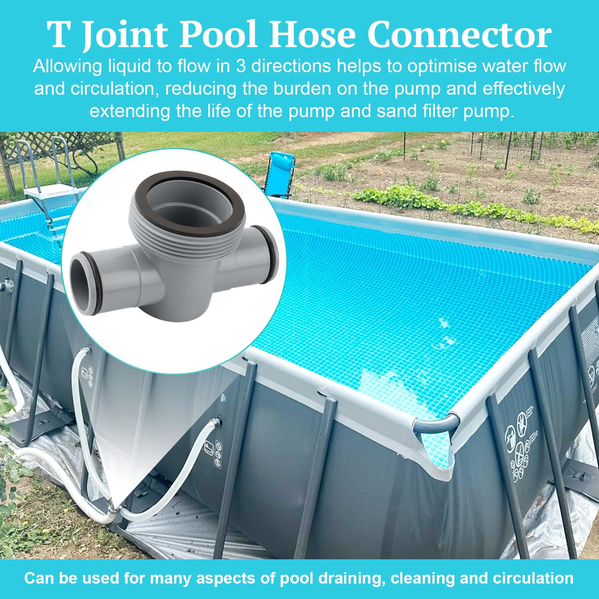 OJP P61408 T Joint compatible with Intex and Coleman above-ground pools