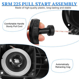 OJP pull start assembly for Echo SRM-225U provides easy replacement and steady performance.