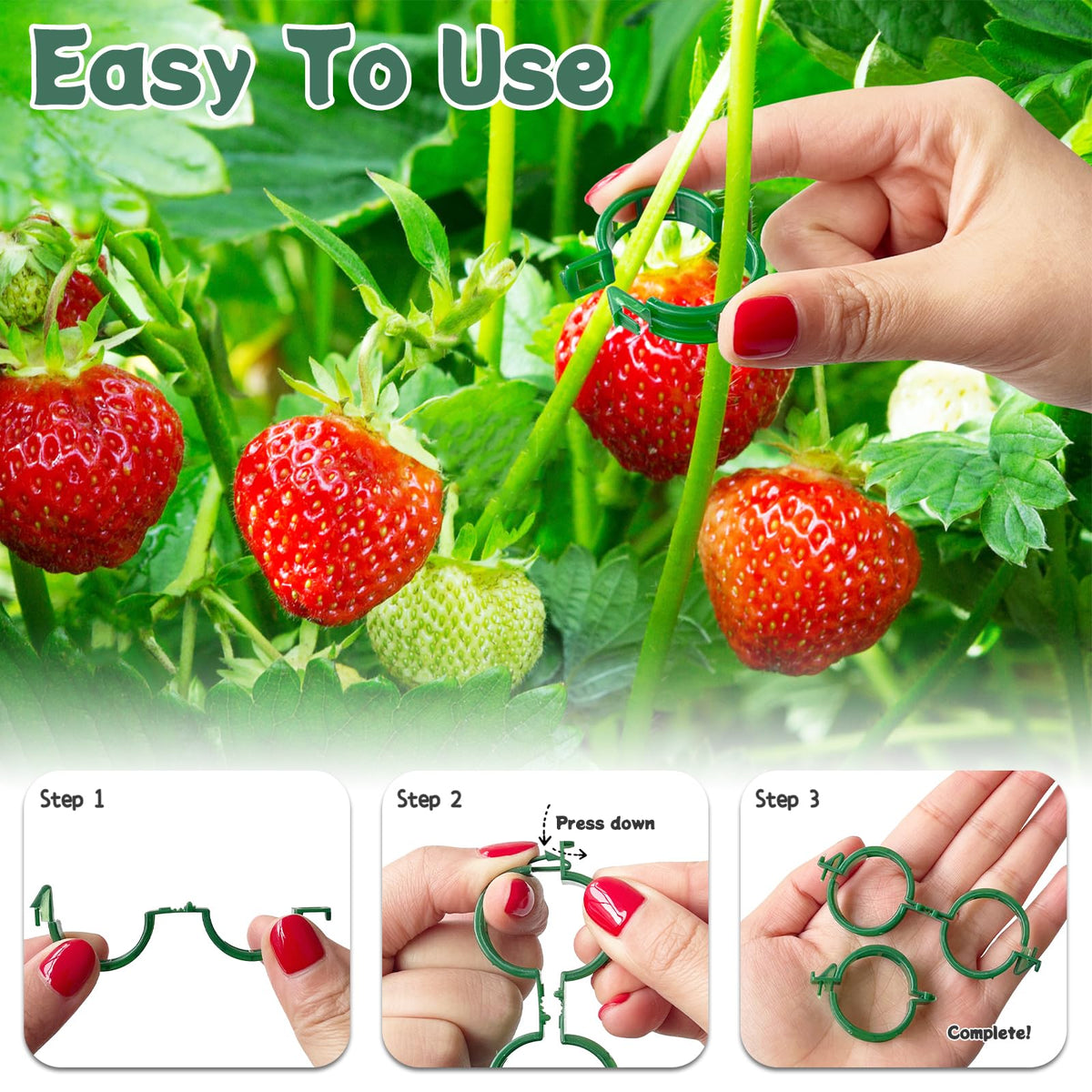 OJYUDD clip used to wrap around tomato stem for stable support
