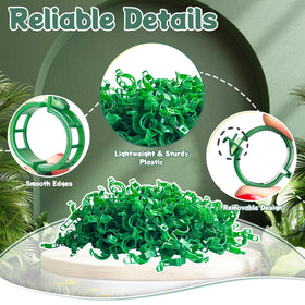 OJYUDD green plastic clip with smooth surface resists weather and stays reusable