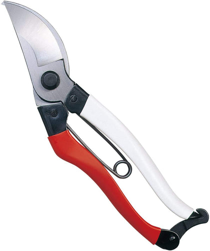 Okatsune 103 bypass pruner handle close-up showing ergonomic grip for precise pruning.